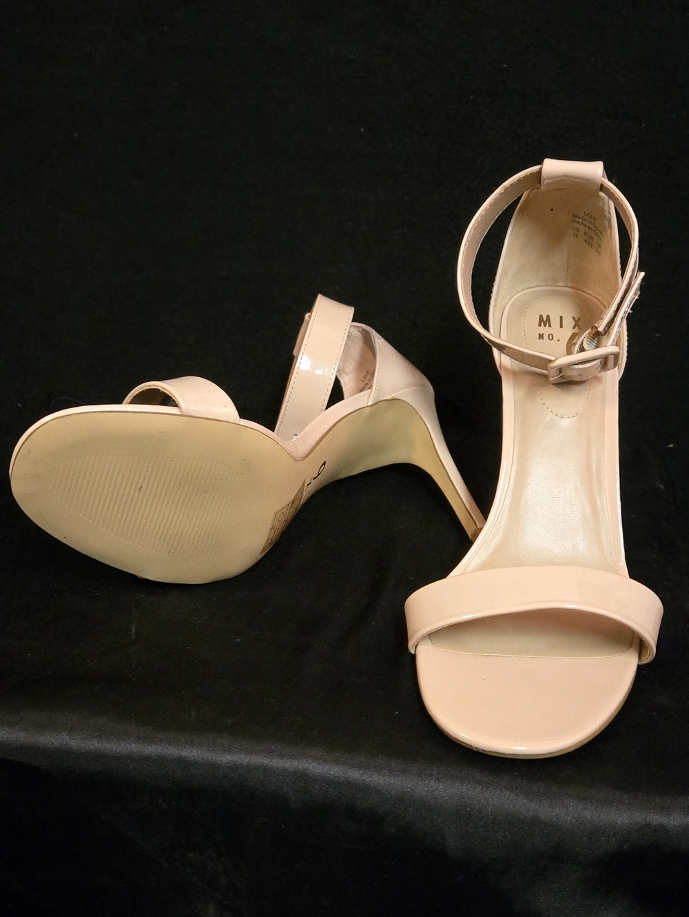 Mix No.6 Women's Nude Patent Ankle-Strap High Heel Sandals - Picture 4 of 9